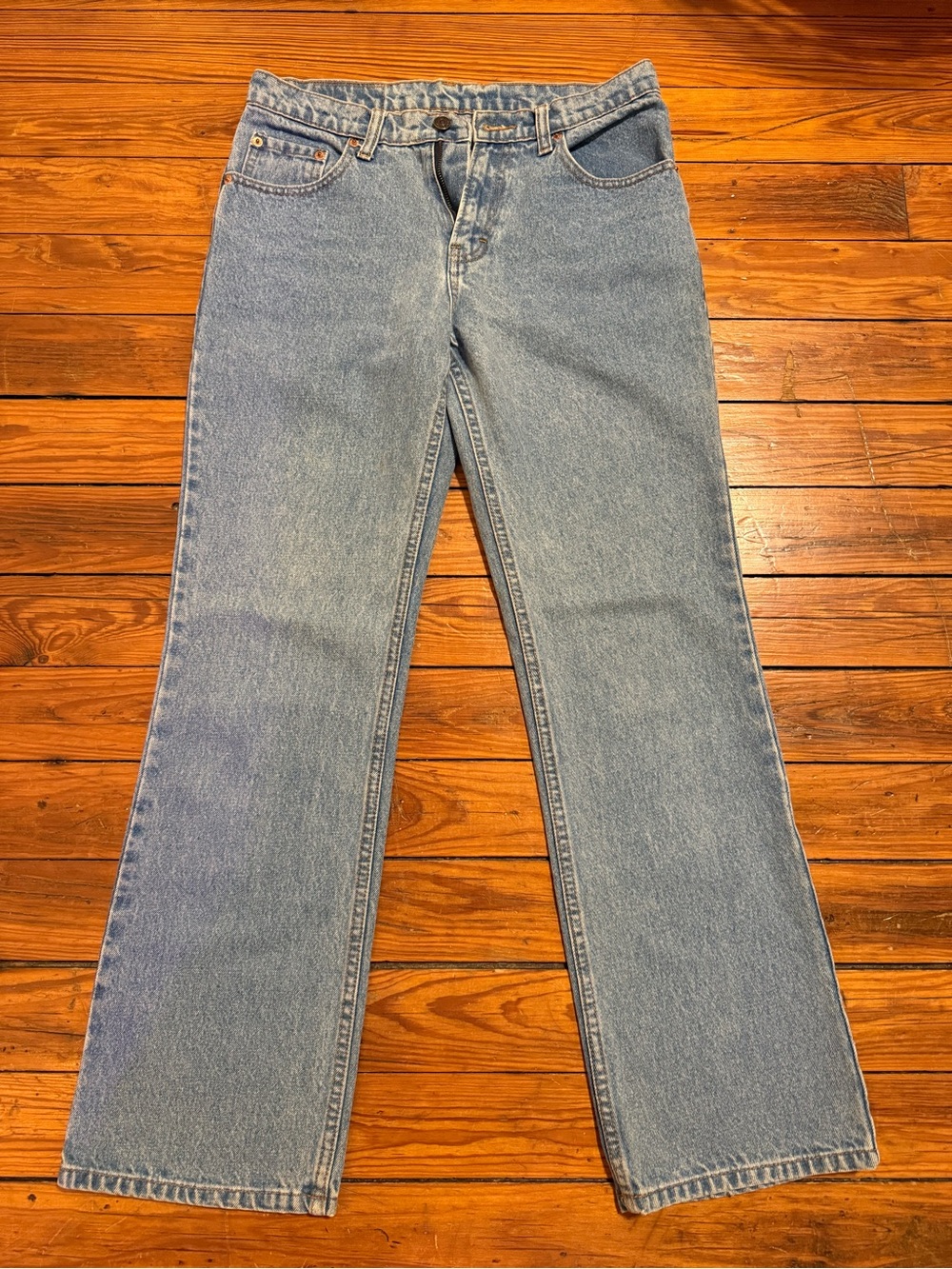 Vintage Jeans 1990s Jordache Light Blue Straight/Wide Leg Jeans - Women's
